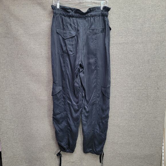 GANNI WASHED TWILL SATIN CARGO PANTS, SIZE 38, NWT - Picture 3 of 10